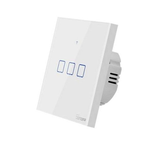 Sonoff TX T0 EU 3C Wi-Fi + RF háromgombos érintős kapcsoló fehér (T0EU3C-TX / IM190314011)