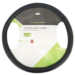  Kormányvédő, fekete, valódi bőr, "3XL", 47-49 cm
