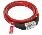 Számzáras sodronyacél kerékpárzár 6 mm - 150 cm