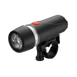   Kerékpáros első oldalperemes 5 LED-es lámpa, vízálló - fekete