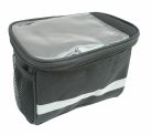 Kerékpártáska kormányra okostelefon tokkal - 170 x 125 mm - fekete