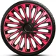 13"-os Soho Pink Black dísztárcsa garnitúra (4darab)