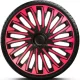 13"-os Soho Pink Black dísztárcsa garnitúra (4darab)