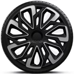   14"-os Estoril Silver Black dísztárcsa garnitúra (4darab)