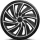 14"-os Turbo Silver Black dísztárcsa garnitúra (4darab)
