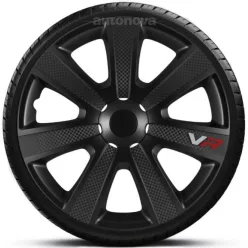 14"-os Vr Carbon Black dísztárcsa garnitúra (4darab)