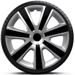 14"-os Vr Silver-Black dísztárcsa garnitúra (4darab)