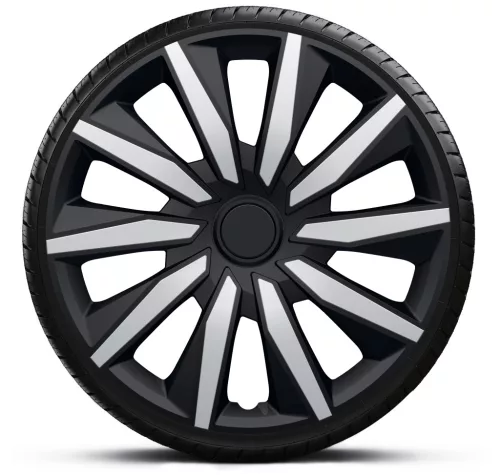 15"-os Decente Silver Black dísztárcsa garnitúra (4darab)