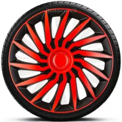 15"-os Kendo Red Black dísztárcsa garnitúra (4darab)
