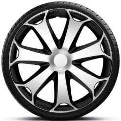   15"-os Mega Silver-Black dísztárcsa garnitúra (4darab)