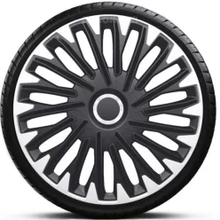   15"-os Quantum Pro Silver-Black dísztárcsa garnitúra (4darab)
