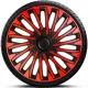 15"-os Soho Red Black dísztárcsa garnitúra (4darab)