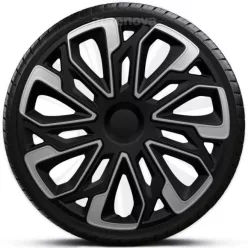  16"-os Estoril Silver Black dísztárcsa garnitúra (4darab)