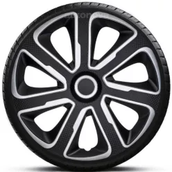   16"-os Livorno Carbon Silver-Black dísztárcsa garnitúra (4darab)