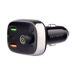  MYWAY TRANSMITTER FM-ADÓ USB-C VOLTMÉRŐVEL ÉS KIHANGOSÍTÓVAL 12 / 24V CM63011