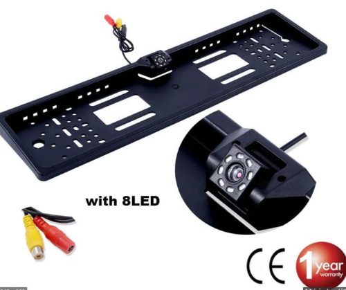 Autós tolatókamerás rendszámtábla keret + vízálló BG482-3