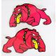 SPIKE BULL DOG matrica 2dbos M-méret RED