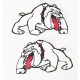 SPIKE BULL DOG matrica 2dbos L-méret White