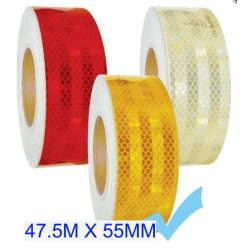  Fényvisszaverő szalag "E" jeles  45.7M - Sárga M-HT-3Y 55MM