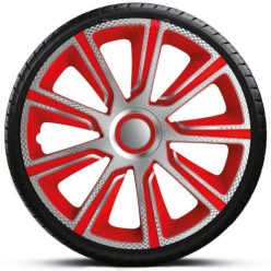   13"-os Veron Carbon Silver-Red dísztárcsa garnitúra (4darab)