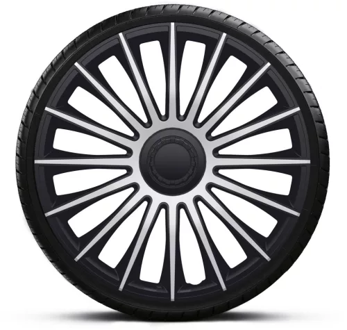13"-os Austin Silver-Black dísztárcsa garnitúra (4darab)