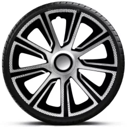   14"-os Veron Carbon Silver Black dísztárcsa garnitúra (4darab)