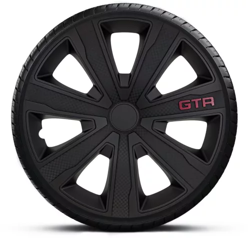 14"-os GTR Carbon Black dísztárcsa garnitúra (4darab)