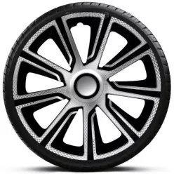   14"-os Veron Carbon Silver Black dísztárcsa garnitúra (4darab)