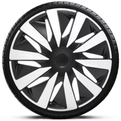   14"-os Lazio Carbon Silver Black dísztárcsa garnitúra (4darab)