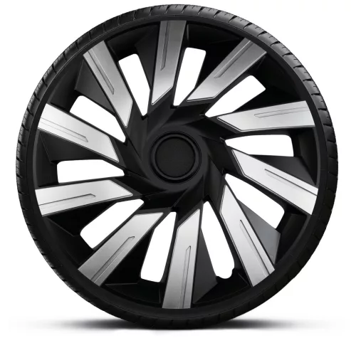 15"-os Tecna Silver-Black dísztárcsa garnitúra (4darab)