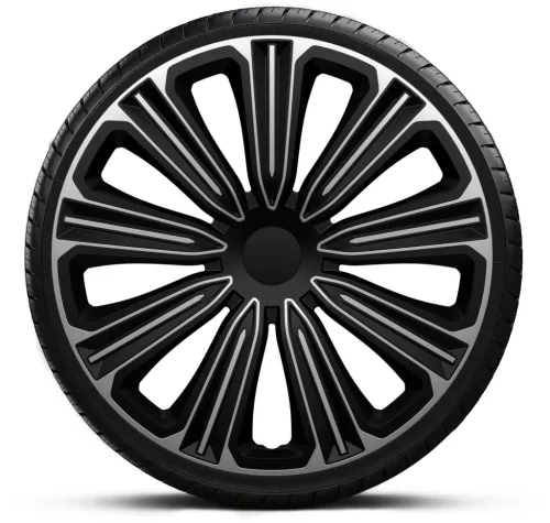 15"-os Rosso Silver Black dísztárcsa garnitúra (4darab)