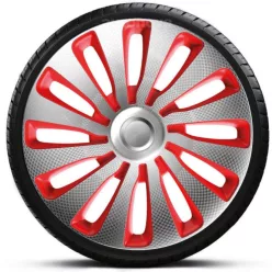   16"-os Sepang Carbon Silver Red dísztárcsa garnitúra (4darab)