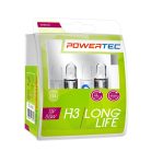 Power-Tec, Halogén izzó, Long Life, H3, 12V, 2db