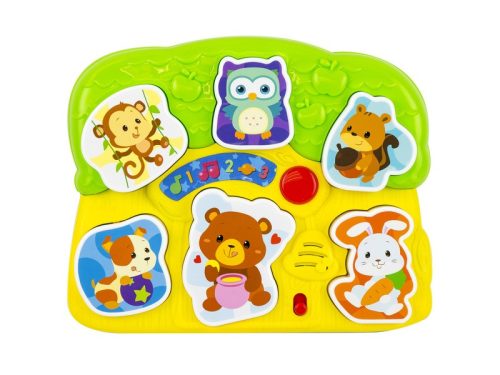 Fények és hangok állatos puzzle bébijáték