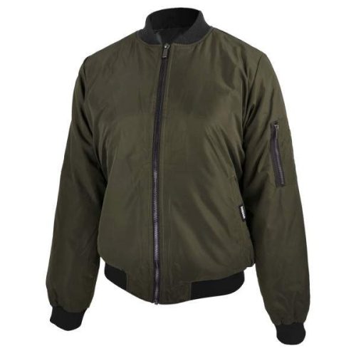 Dressa Vintage cipzáros női bomber dzseki - khaki