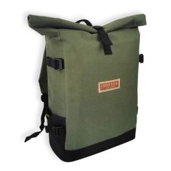   Dressa Rolltop laptoptartós csavart tetejű hátizsák - olíva